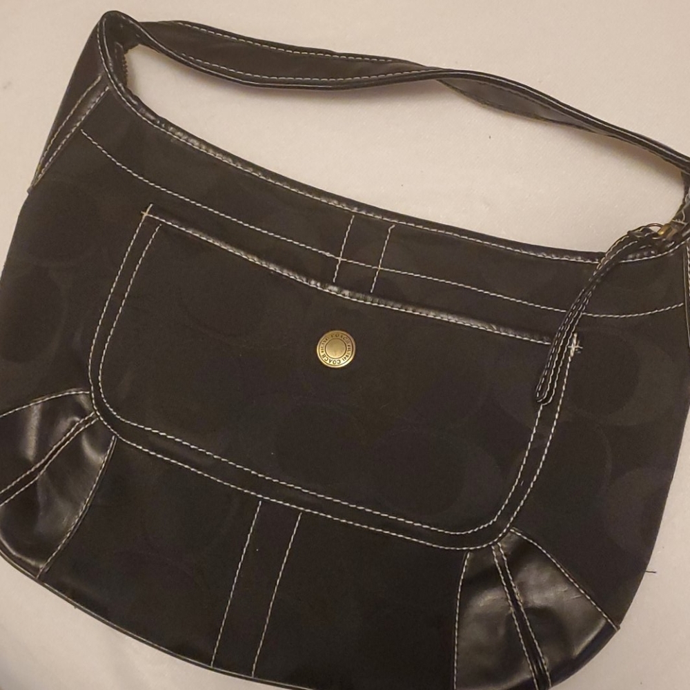 Genuine Coach over the shoulder purse